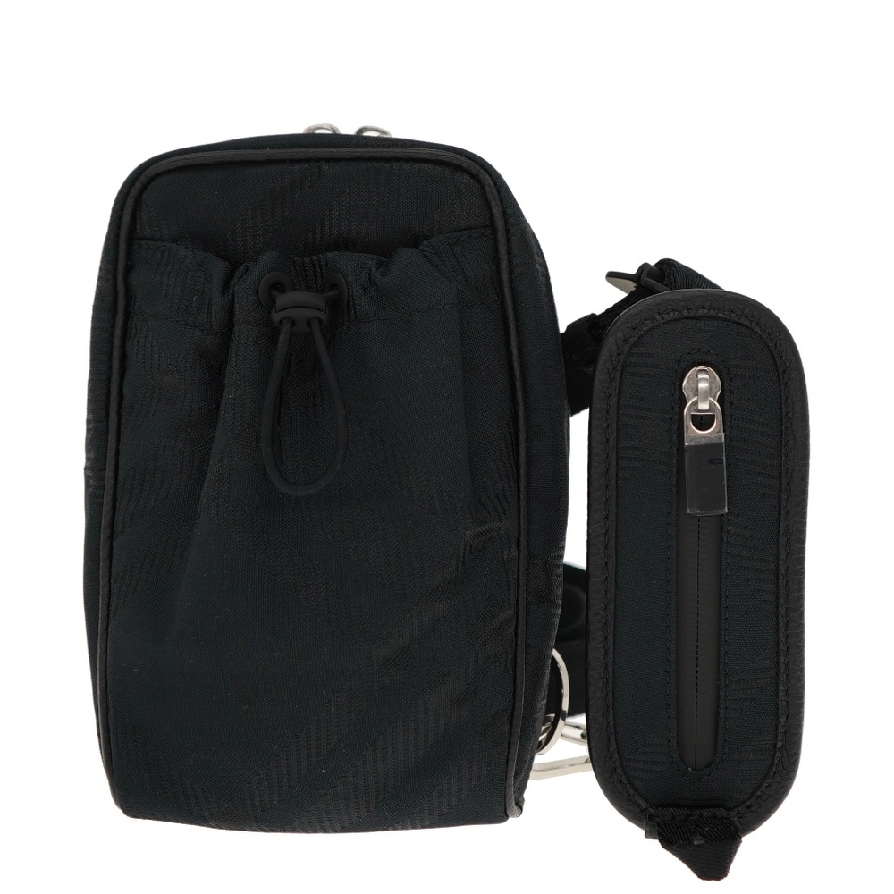 Burberry Sling Phone Bag Black Check Jacquard New - Picture 4 of 6